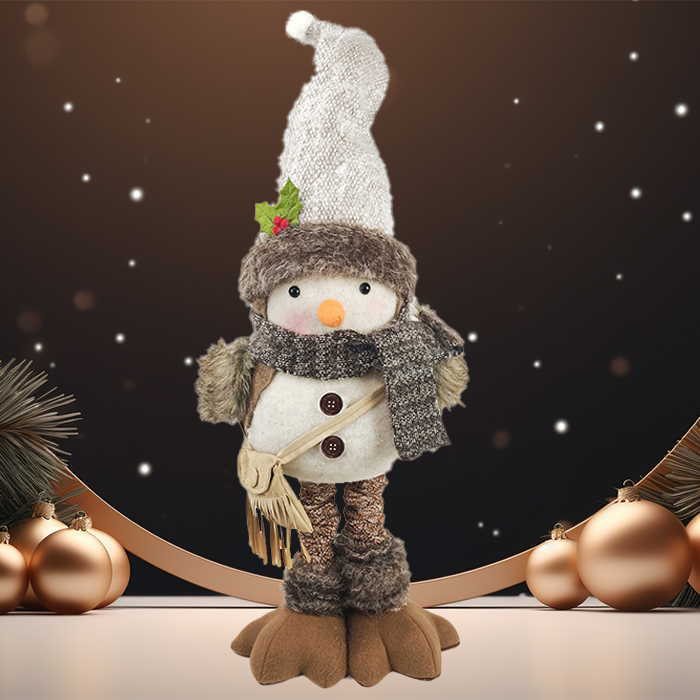 Hiasan Kain Rentang Burung Krismas Coklat