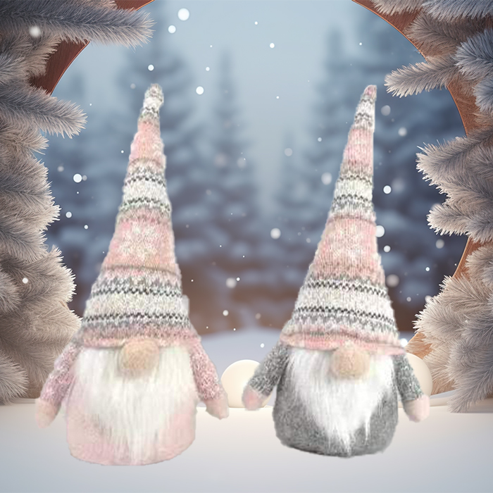 Ornamen Santa Natal Gnome Mewah Tanpa Wajah