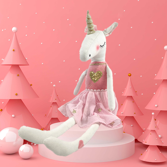Venta al por mayor Lindas muñecas de unicornio de felpa suave - Regalo perfecto para niña