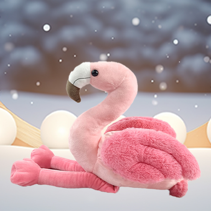 Toptan Yumuşak Pembe Flamingo Peluş Doku Çantaları