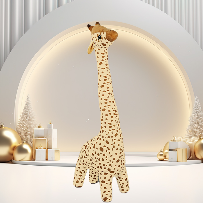 Op maat gemaakt hoogwaardig gevuld giraffe-knuffelspeelgoed voor kindercadeaus