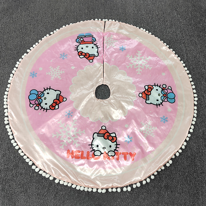 Hello Kitty Christmas Pompom Tree Skirt