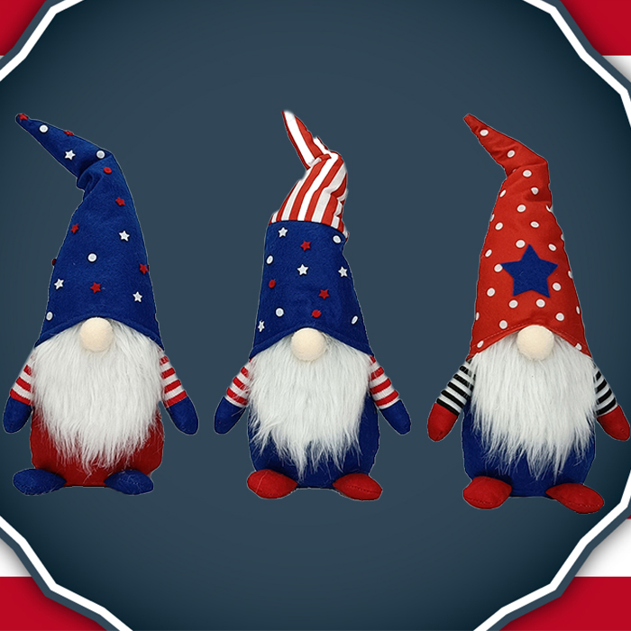 Décor du jour de l'indépendance du 4 juillet, Gnome patriotique scandinave