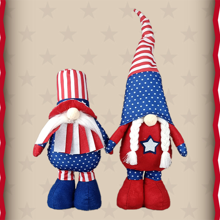 Anak Patung Rudolph Gnome Hari Kemerdekaan Amerika Baharu