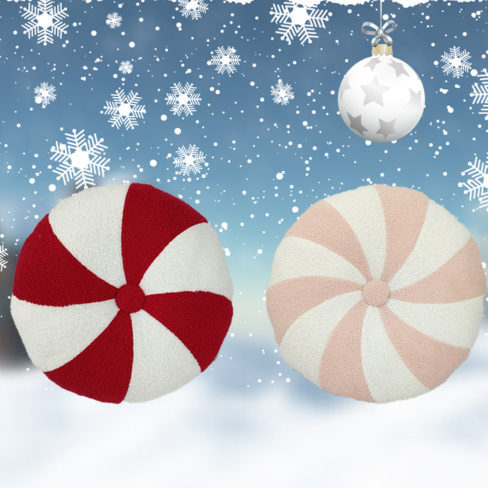 Venta al por mayor de almohadas navideñas con forma de bola de peluche - Regalo acogedor para las fiestas