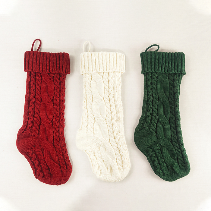 Classic Cable Knit Christmas Stocking