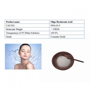 Stil Ewropew għaċ-Ċina Oligo Sodium Hyaluronate Trab Piż Molekulari Baxx Addittiv Kosmetiku Oligo Hyaluronic Acid Trab