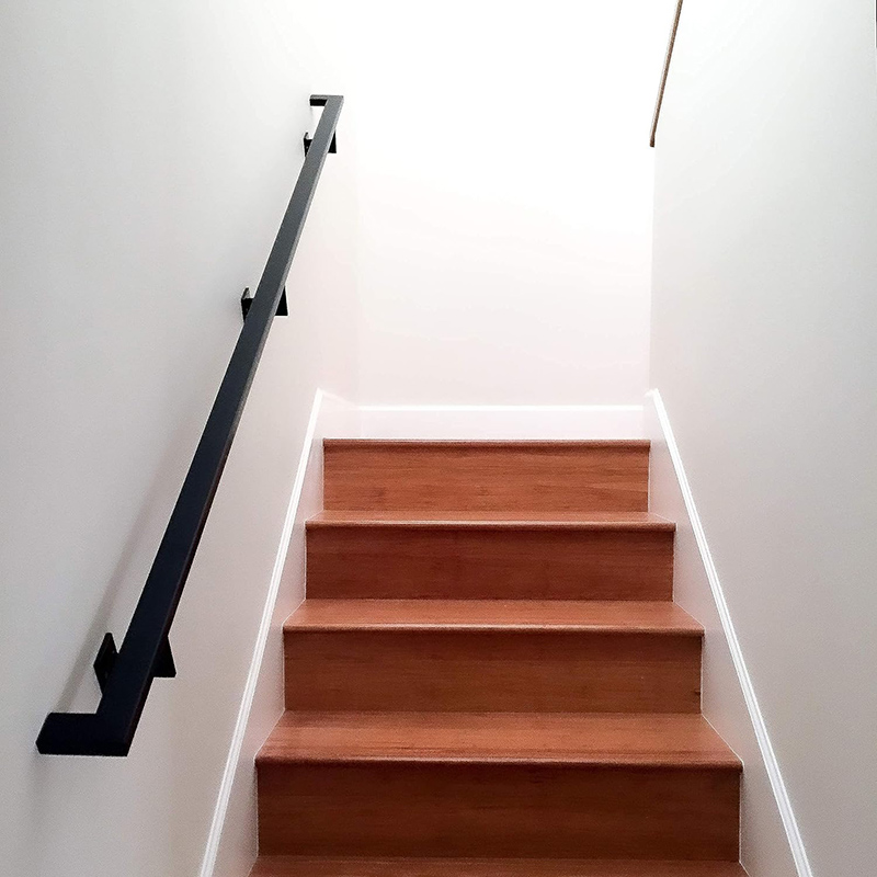Handrail Bracket - Contemporary Steel Stair Rail Black by Bold MFG & Supply in Austin TX (9)8ge