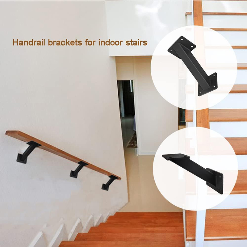 4 Pack Handrail Stair Bracket Heavy Duty, Square Handrail Bracket, Angkop para sa SquareRectangular Handrail Stair Support, Guardrail, Outdoor Handrails, Staircases (4)wfg