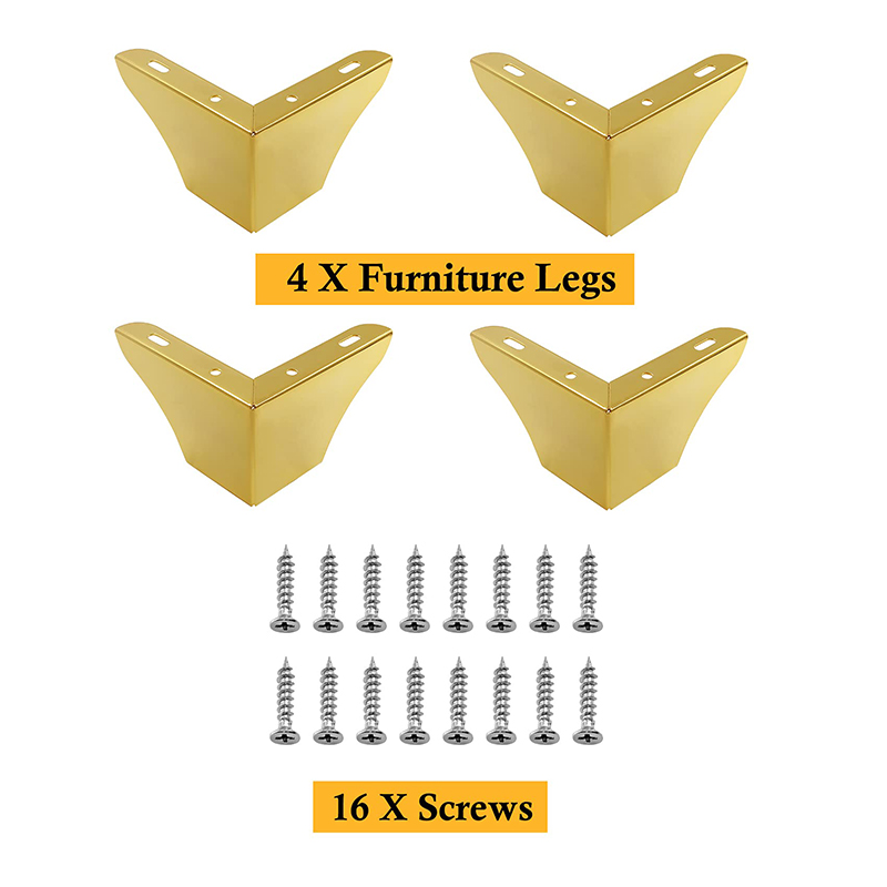Aksesori Bagian Kaki Sofa Perangkat Keras Bangku Logam Baja Besi Emas Mewah Kursi Kabinet Tempat Tidur Kaki Furnitur Sofa untuk Furnitur