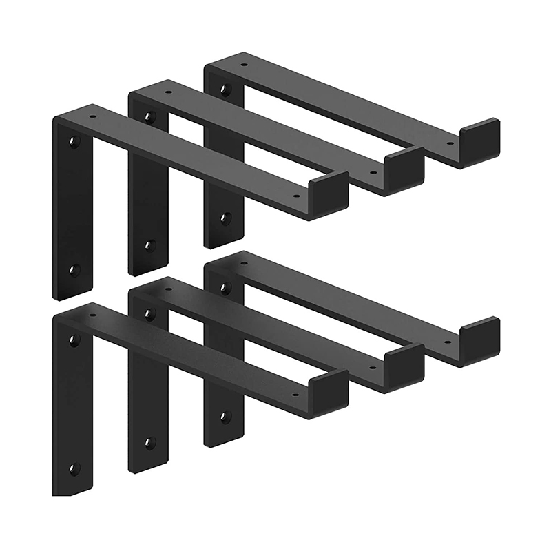 Soportes para estantes DIY, gancho personalizado al por mayor, soporte en L, hierro fundido, acero, montado en la pared, soportes flotantes de Metal resistentes para estantes