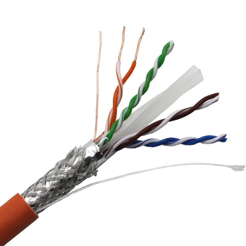 Cable de red blindado de cobre desnudo del cable Ethernet de 23awg CAT6 1000ft