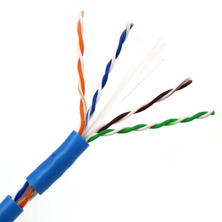 10G 500MHZ UTP Cat6A Cable 4 pares 23 AWG Cable Lan de cobre puro