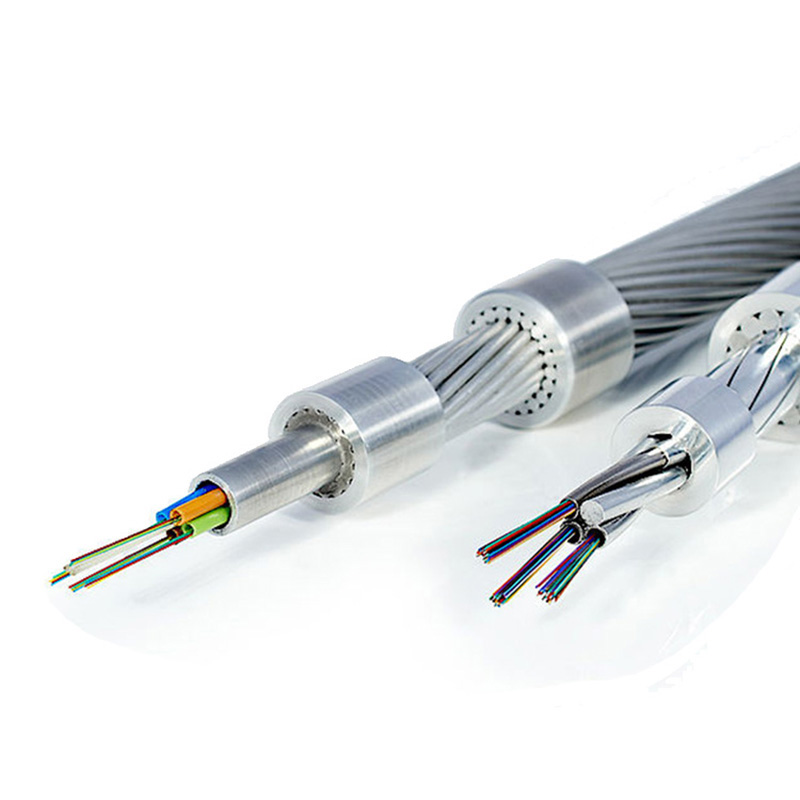 Cable de fibra óptica blindado de aluminio de 48 núcleos Cable de tierra de arriba OPGW
