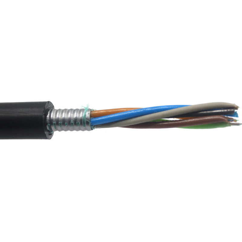 Cable de fibra óptica de refuerzo blindado monomodo multitubo de 64 núcleos GYTS para exteriores