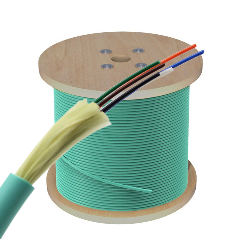 Cable de fibra óptica interior multimodo OM3 OM4 de 6 núcleos de cable de fibra óptica