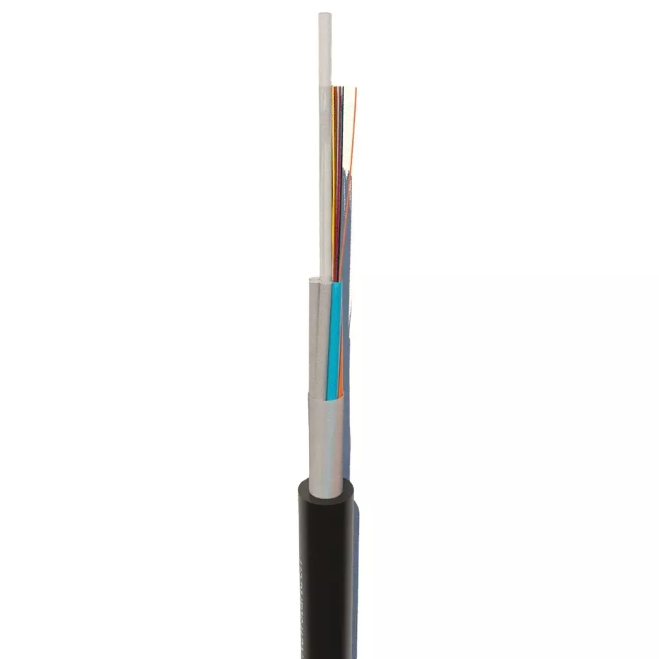 Cable de fibra óptica aéreo al aire libre GYFTY Cable de fibra óptica de 24 núcleos de modo único G652D