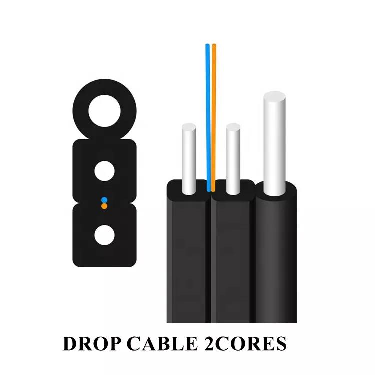 Cable de bajada ftth de 1/2/4 núcleos G657A2 Cable de bajada de fibra óptica