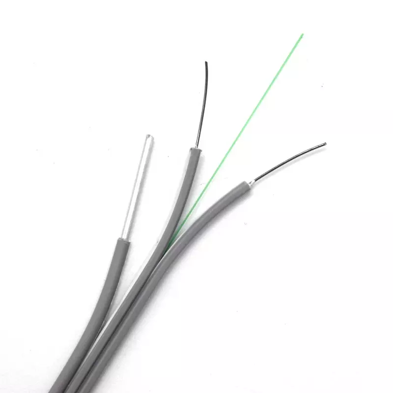 Cable de descenso de fibra óptica para exteriores G657A1 FTTH Fibra óptica 1 2 4Cores FTTH Cable de fibra óptica