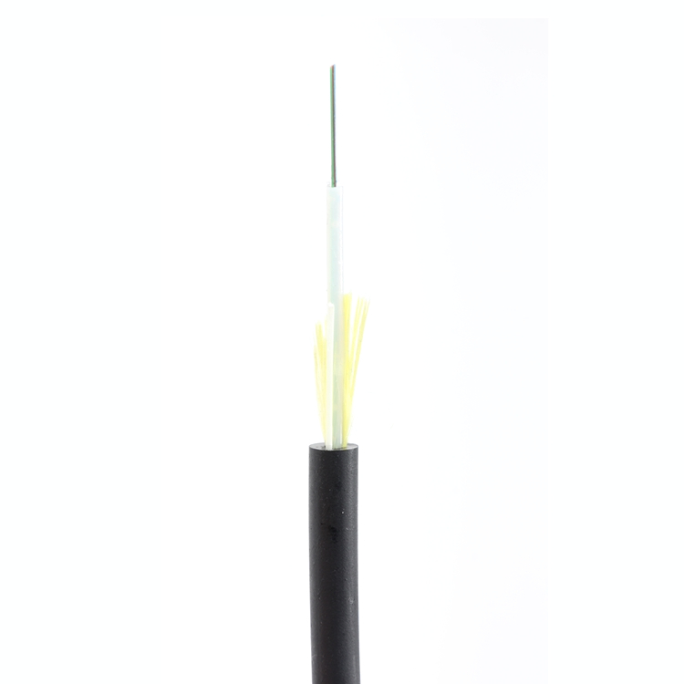 GYFXTY udendørs fiberoptisk kabel 6 12 24 Core SM MM Central Single Tube FRP PE jakke Sort
