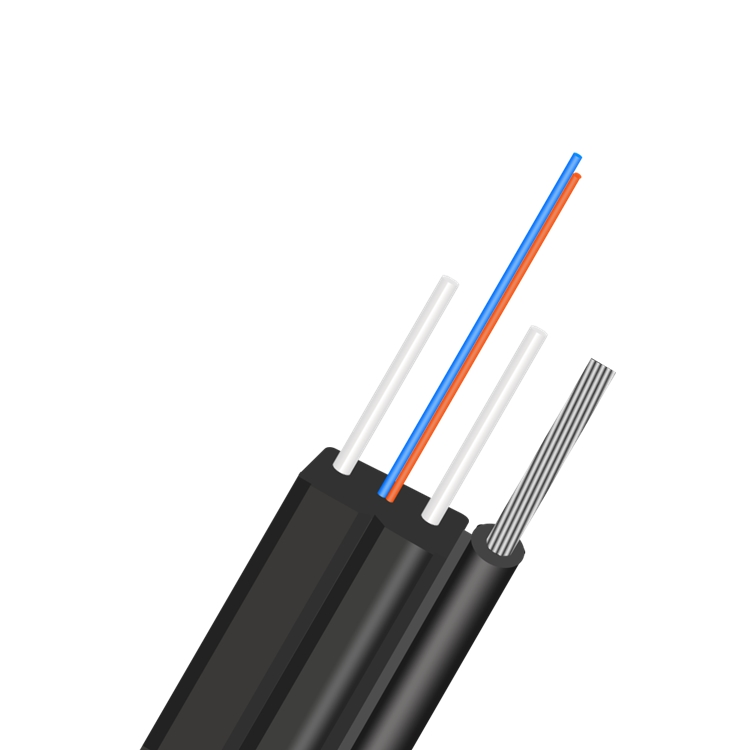 Cable de bajada de fibra óptica de 1 2 4 núcleos de modo único de autosoporte FTTH