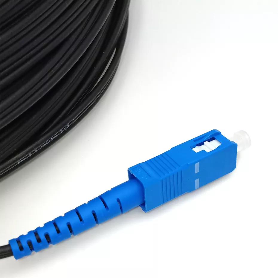 Descenso de cable de fibra óptica G657A1 resistente al fuego LSZH con conector SC/UPC