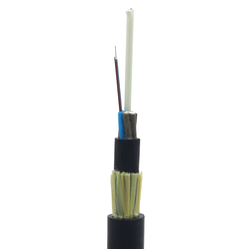 Cable de fibra óptica Adss de una sola chaqueta 8 12 48 96 cables de fibra óptica Adss de base