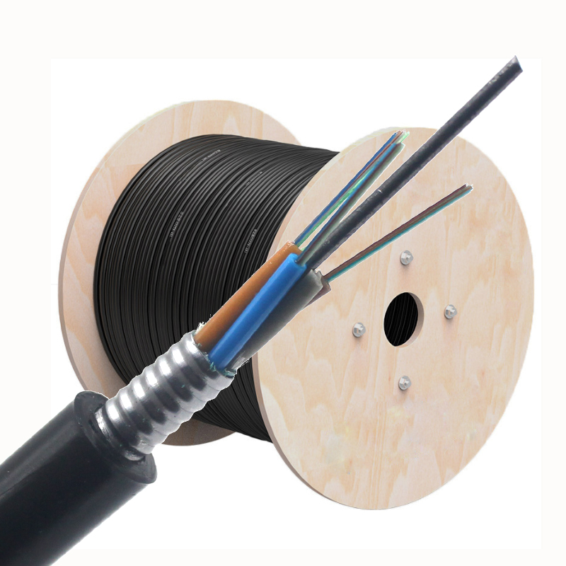 Fibra óptica subterránea GYTS Steal blindado cable de fibra óptica aérea de 12 núcleos