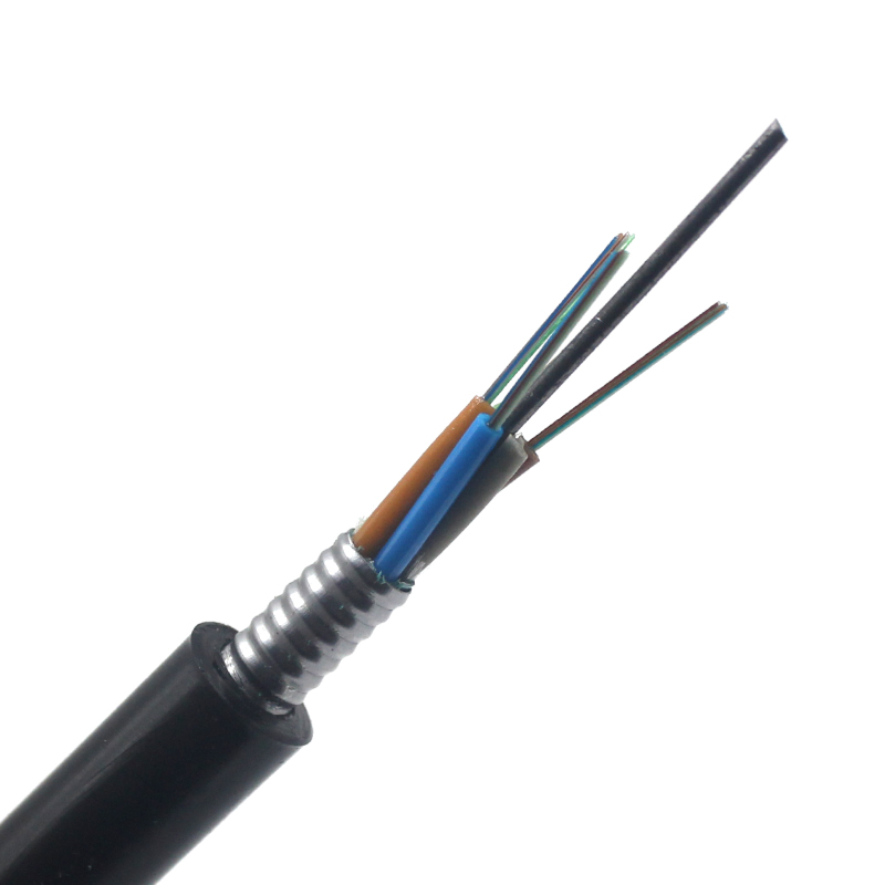 Cable blindado al aire libre de 10,5 mm GYTS Cable de fribra óptica blindado de 12 núcleos de modo único