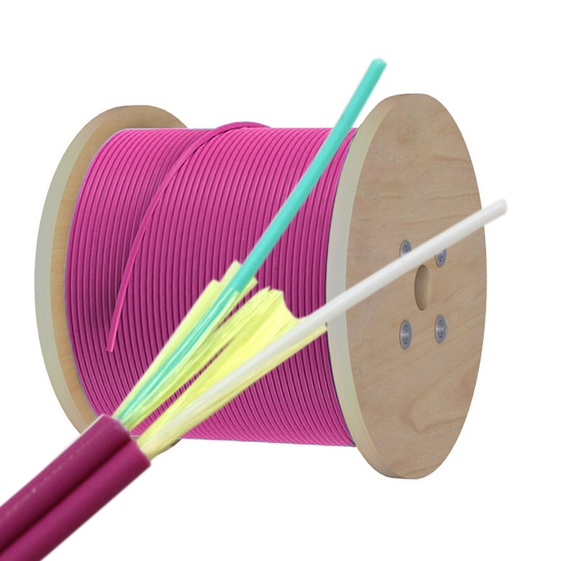 Figura 8 tipo cable cable de fibra óptica interior multimodo de 2 núcleos gjfjv dúplex para cordón de conexión