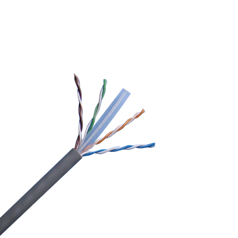 Cat6 Ethernet Bulk Kab, 1000ft (305m), UL ki nan lis, 23AWG Solid Pure Bare Copper Fil, 550MHz, Unshielded (UTP), PVC CMR