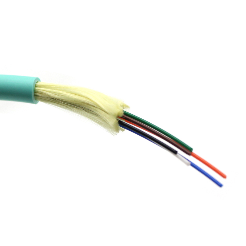 Cable de fibra óptica interior multimodo OM3 OM4 de 6 núcleos de cable de fibra óptica