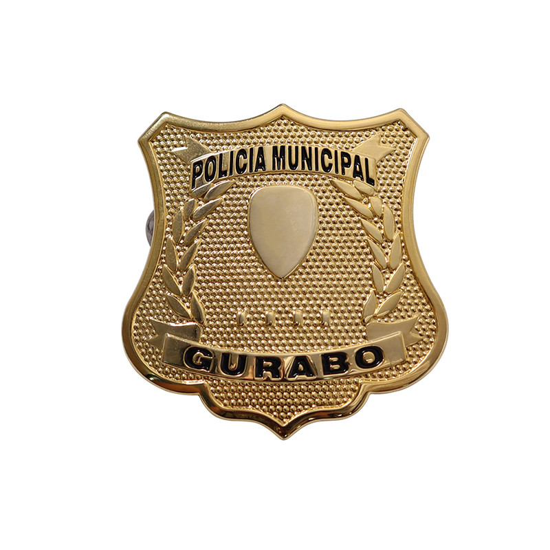 Pabrik Pabrik OEM / ODM Desain Logo Adat Metal Artefak Award Badge Kulit Booth Kaamanan Polisi Militer Lapel Pin Badge