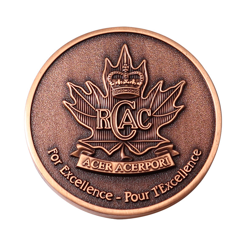 Moeda de desafío RCAC do exército real canadense personalizada