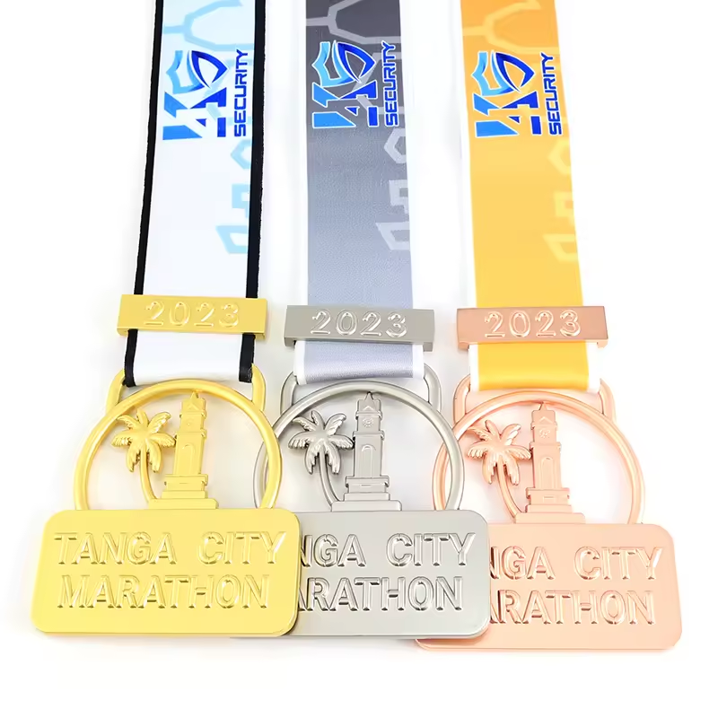 Medaila za finišer polmaratónu v bežeckom podujatí zinkovej zliatiny