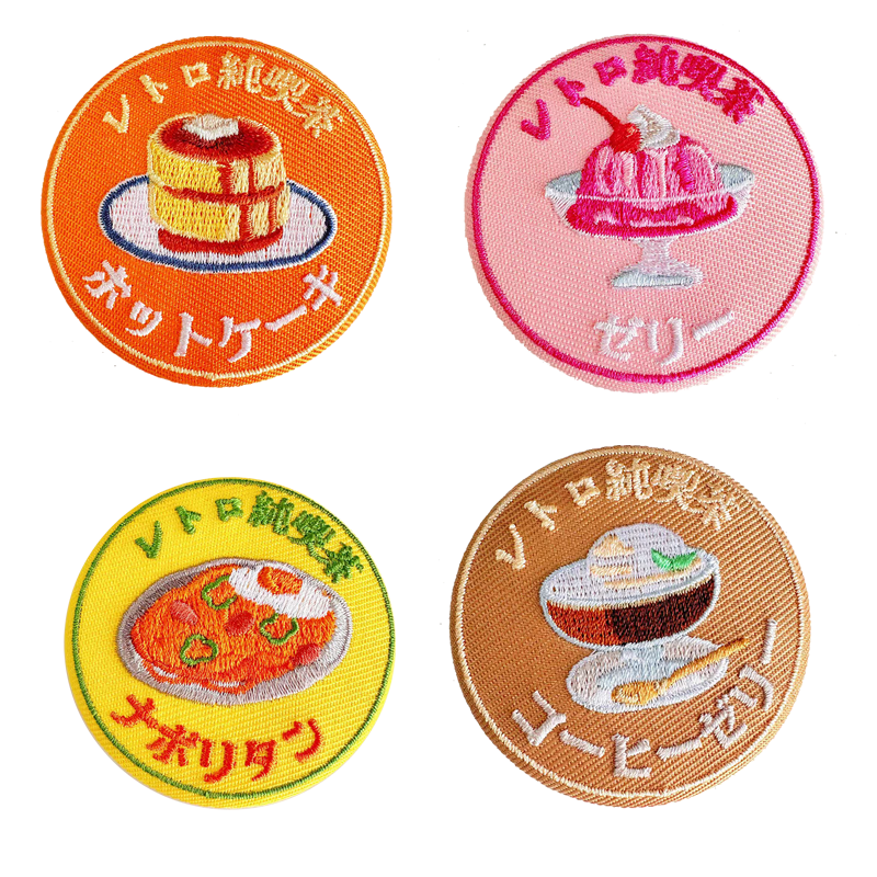 Customer Embroidered Stitch Cartoon Anime Round Button Badge Tinplate Pini