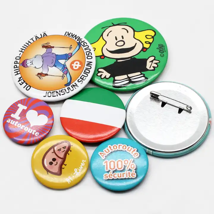 How to wear a metal button badge？