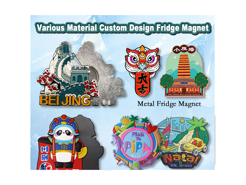Forskellige materialer Custom Design køleskabsmagnet 20240517
