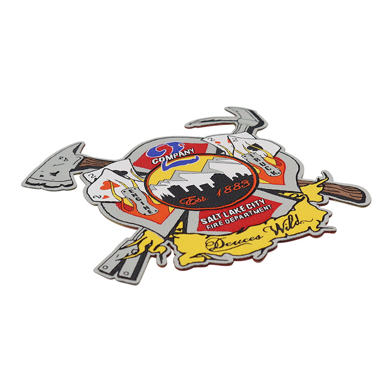 Colorful Fashion Design Iron On Woven Patches For Cloth (5)