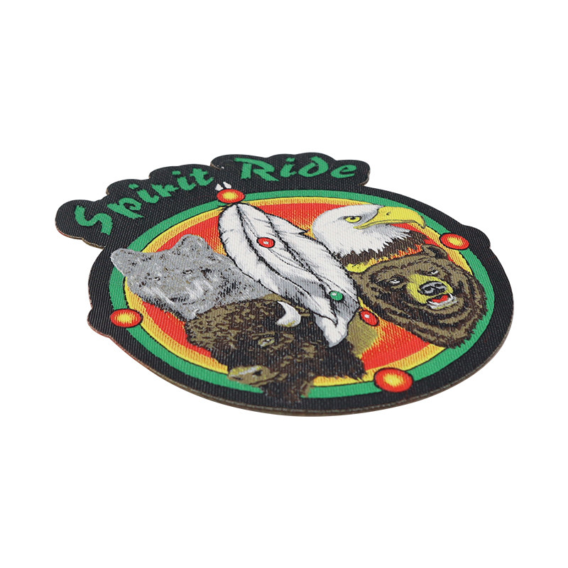 Colorful Fashion Design Iron On Woven Patches For Cloth (2)