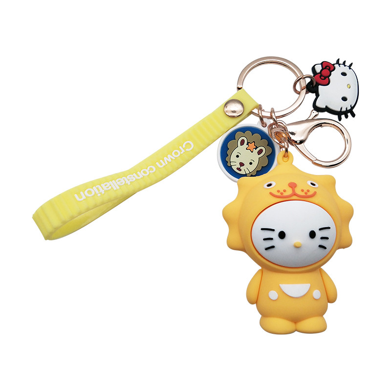 Olokiki Hello Kitty Full 3D Asọ PVC Keychain (4)