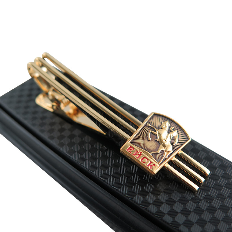 Pabrik Custom Metal Luxury Cufflinks Tie Clip Gift Sets (4)