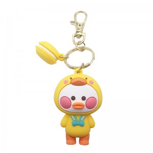 Custom Cartoon Character Kid Keyring Toy Rabha 3D Yakapfava Anime PVC Keychain