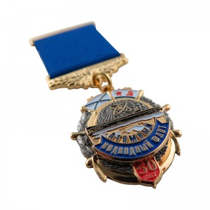 Professional China Souvenir Gold Logo Metal Military Award Medals