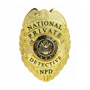Bronze 3D Design US Security Badge Enamel Pins