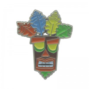 Pin de insignia humana de hoja colorida personalizado para regalo