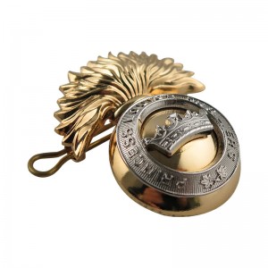 3D Gold Sliver Princess Crown Cap կրծքանշան