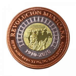 Moetsi oa Setsebi Metal 3D Brass Coin Bakeng sa Souvenir
