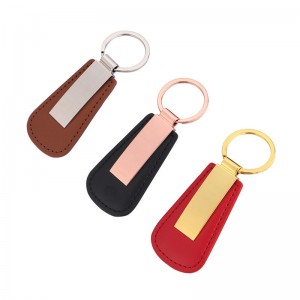Promotional Gifts Leather Keychain With Laser Logo