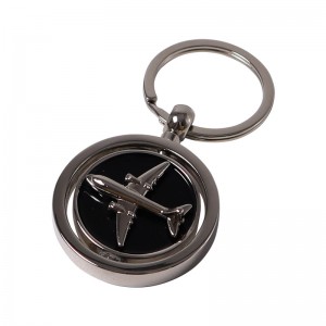 Promotion Gift Airplane Logo Spin Keychain